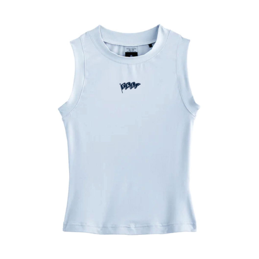Dusk Blue Women's Varsity High Stretch Fitted Tank
